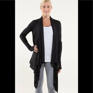 Lululemon black universal wrap sweater. Size 4